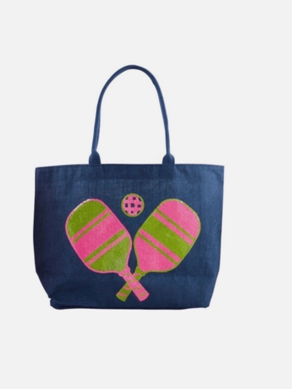 Mud Pie Navy Pickleball Tote